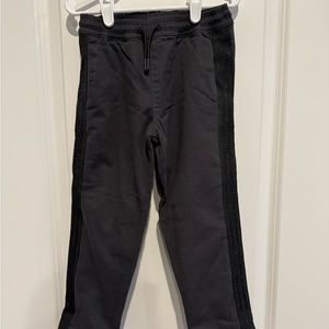 Kenzo Boys Gray Logo Tape Stretch Elastic Waist Drawstring Pants NWT